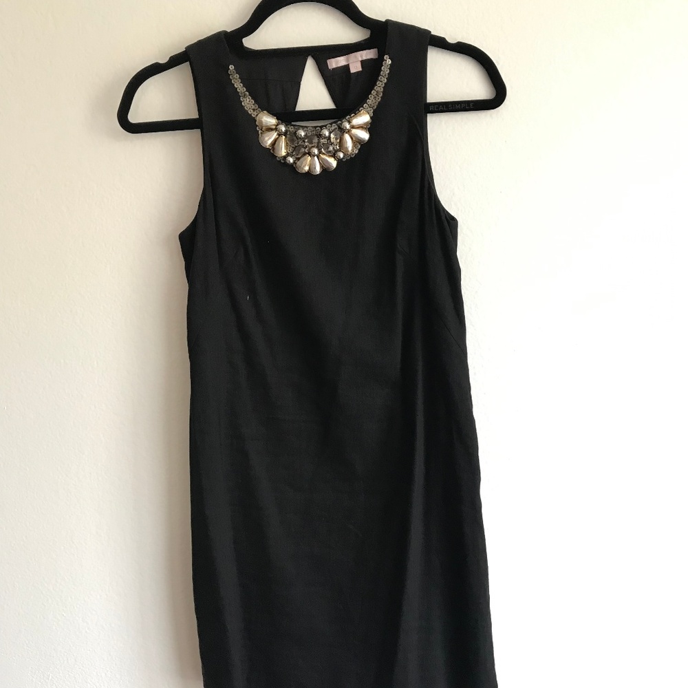 Rebecca Taylor Cocktail Dress with Beaded Neckline